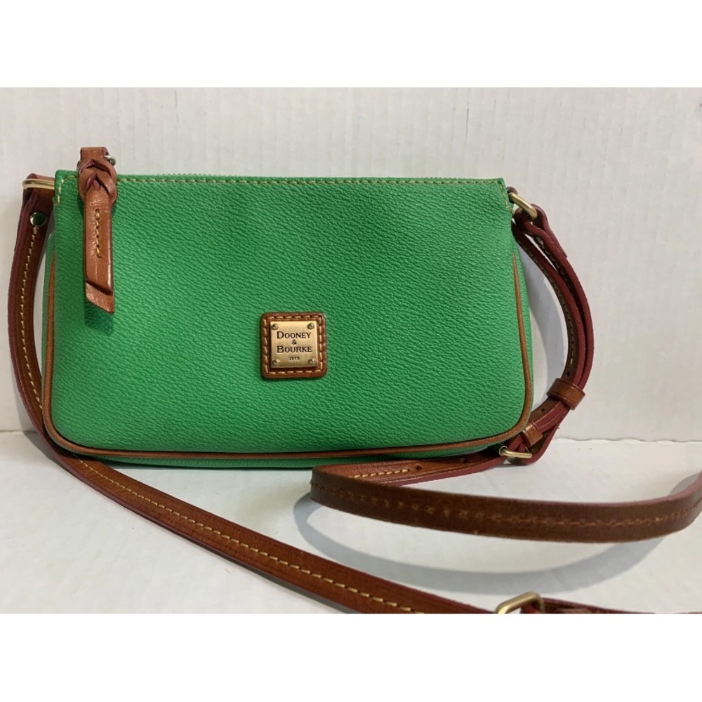 Dooney & Bourke Green Kirby Lexi Pebbled Leather Crossbody Bag